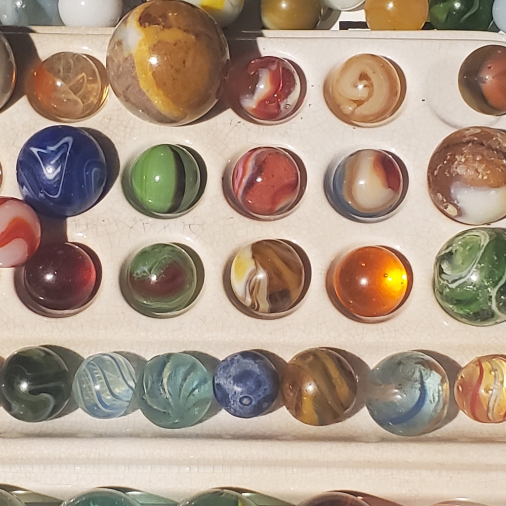 HUGE MARBLES COLLECTION 34LBs GERMAN CAC AKRO PELTIER JABO MARBLE KING DISPLAYS - Picture 15 of 16
